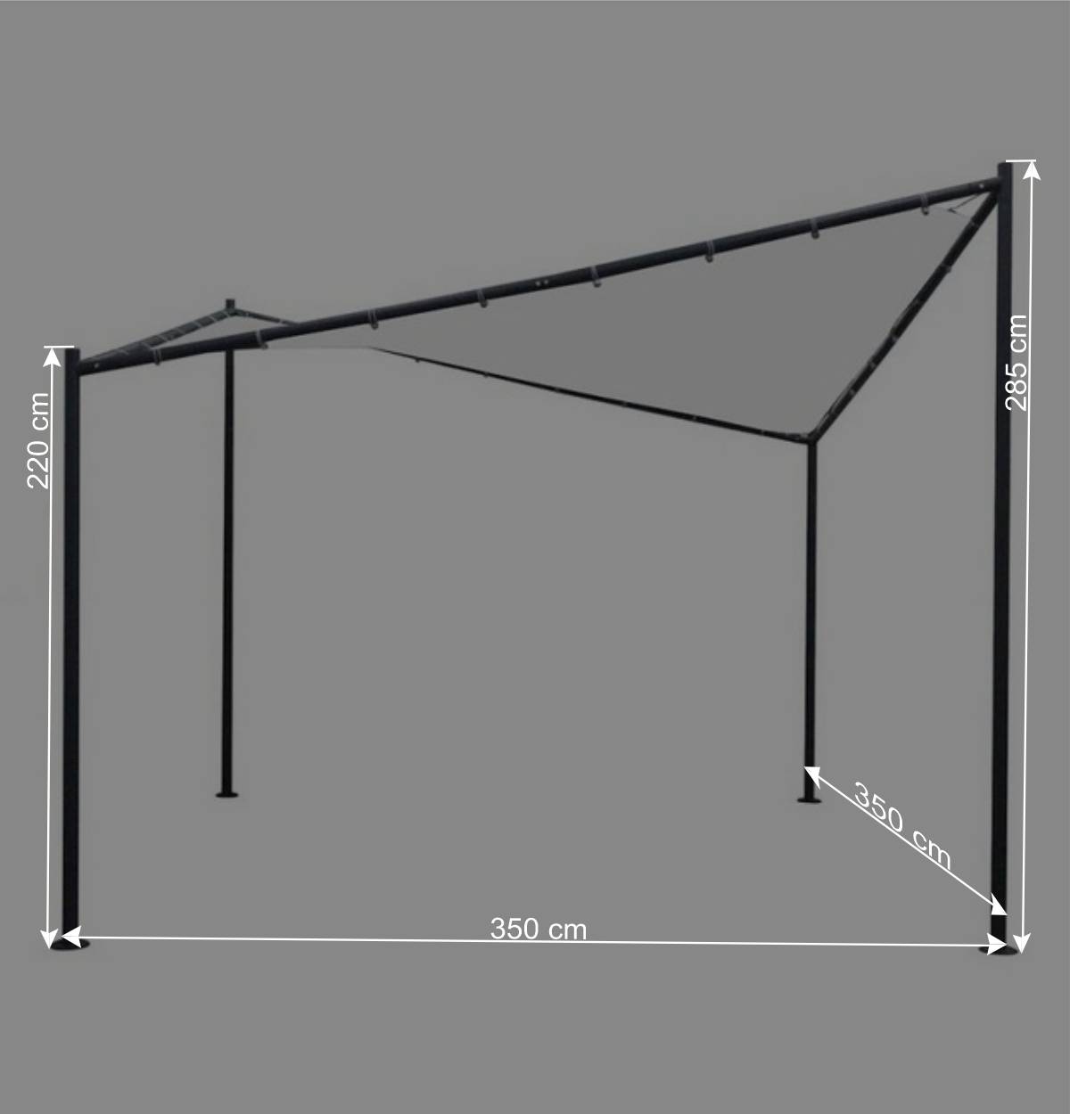 350x350 Garten Pavillon mit Walmdach - Emyta