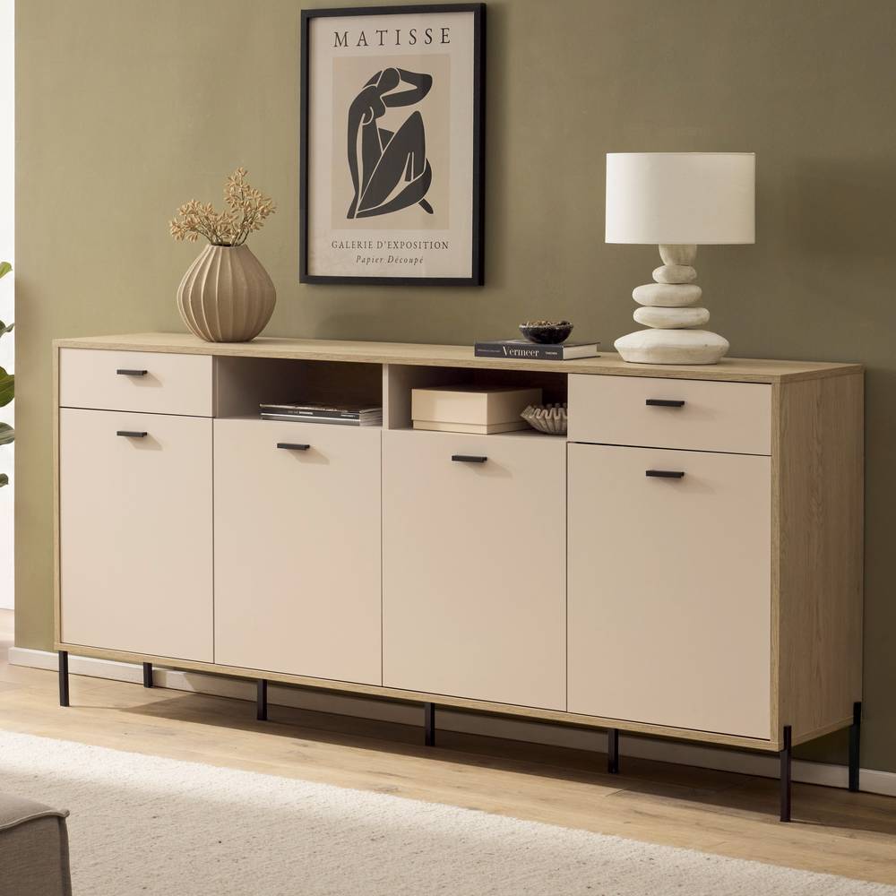 205cm breites Sideboard in Beige - Dasanti
