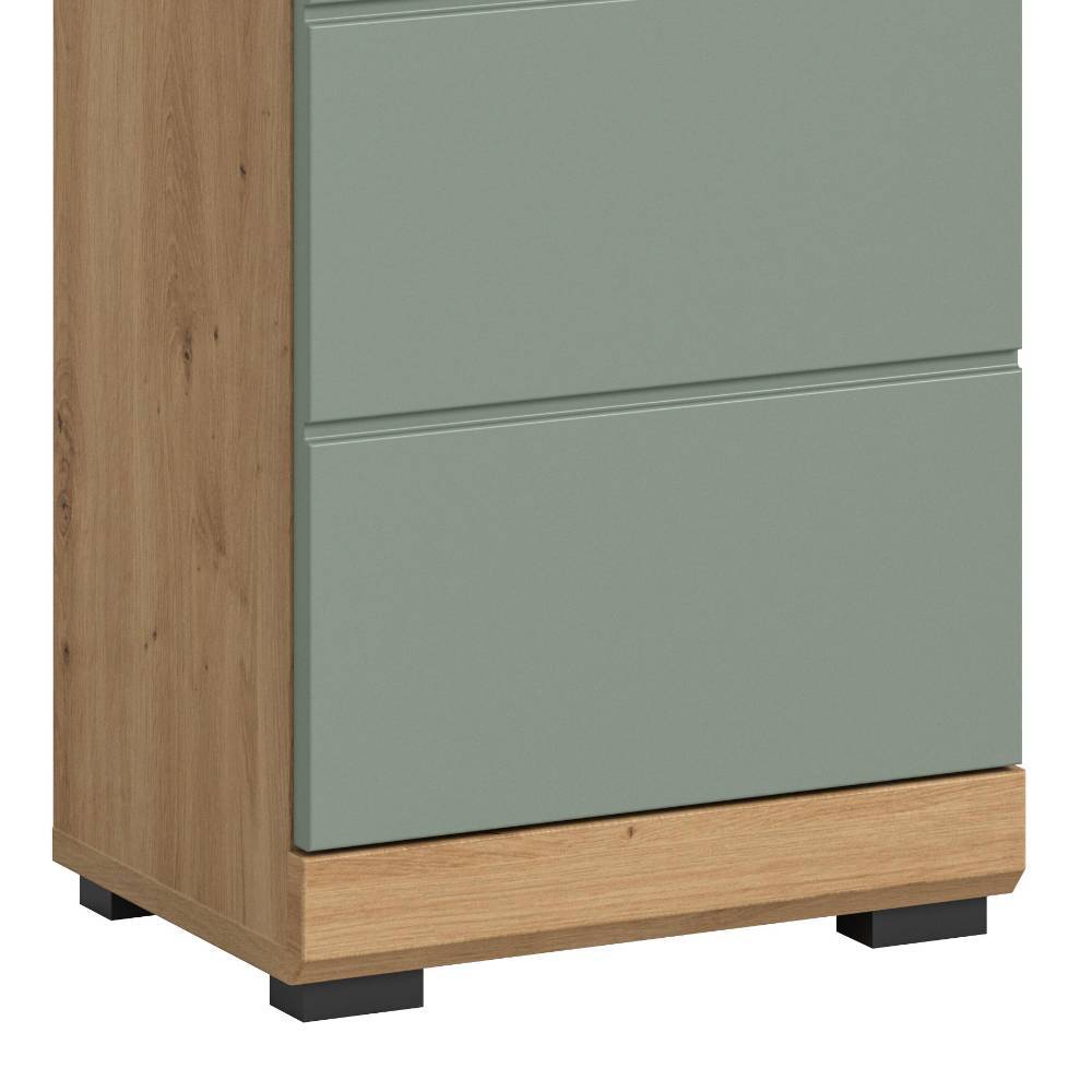 Waschplatz und Hochschrank Set in Salbei - Tamdato (dreiteilig)