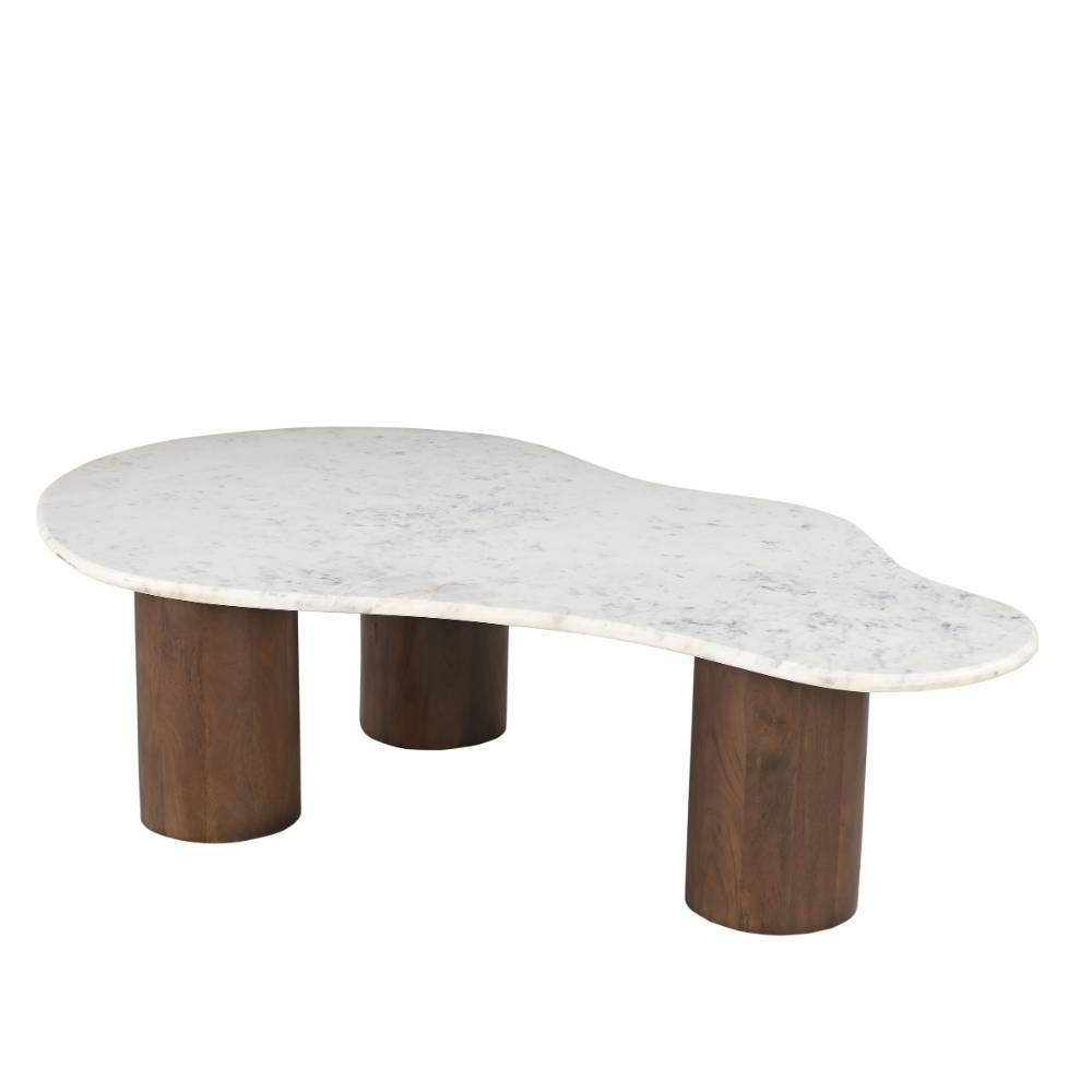 Design Wohnzimmertisch mit Marmorplatte - Tanky