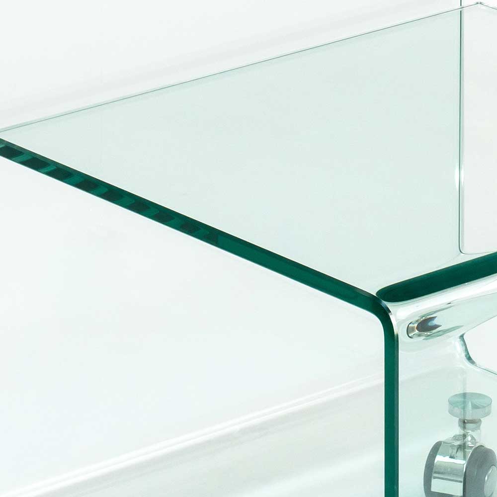 40x60x40 Glastisch auf Rollen modern - Heuser