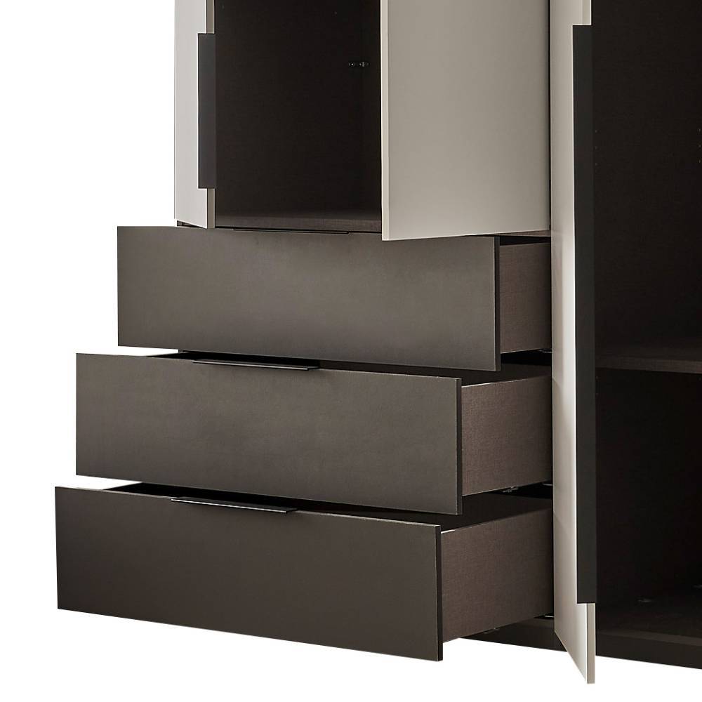 Kleiderschrank in Lichtgrau und Dunkelgrau - Hihat