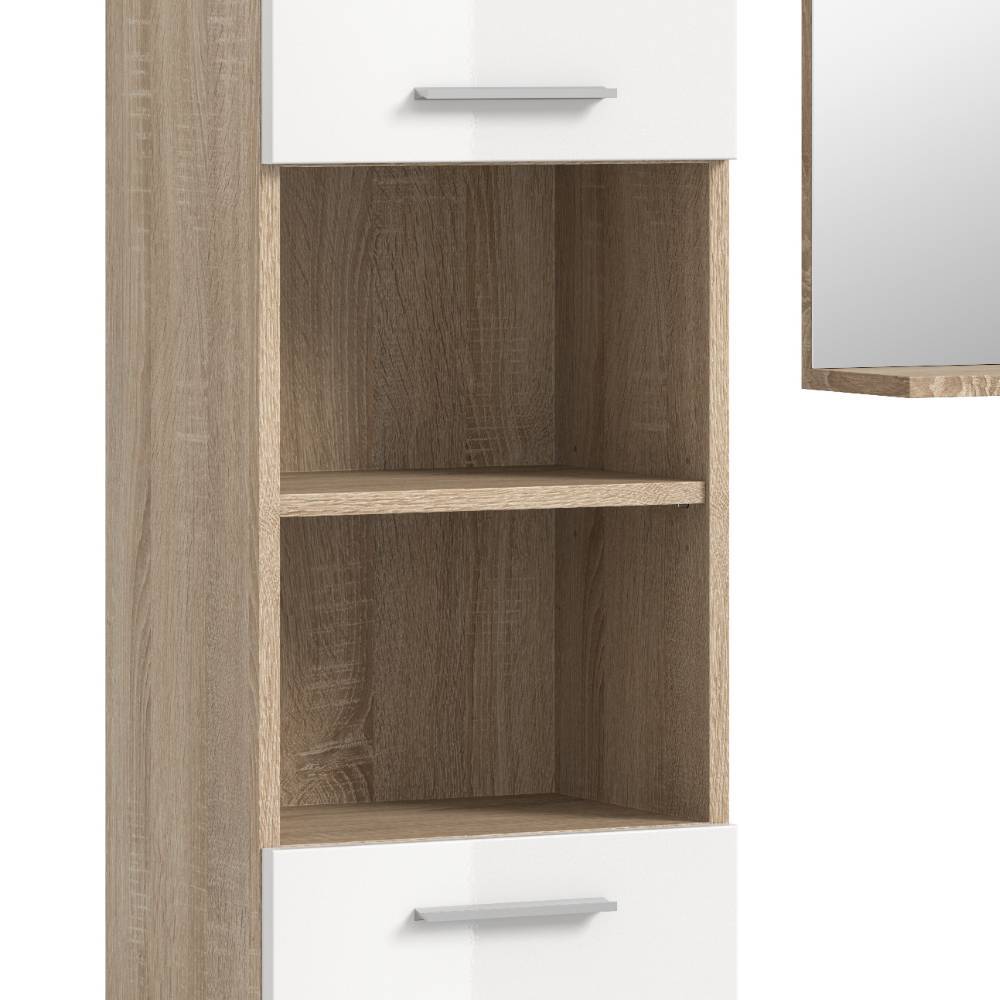 Badezimmer Schränke und Spiegel Set - Calbanyara (fünfteilig)
