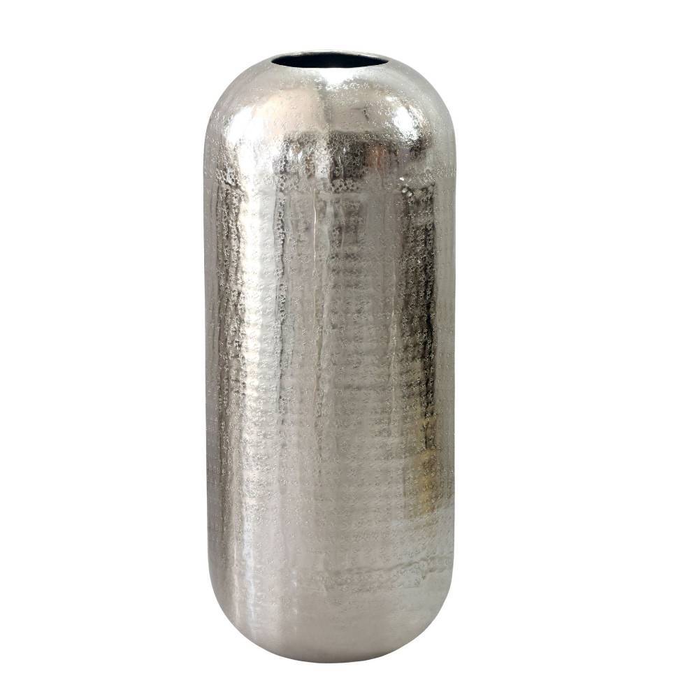 Bodenvase aus Aluminium in Silber - Grove