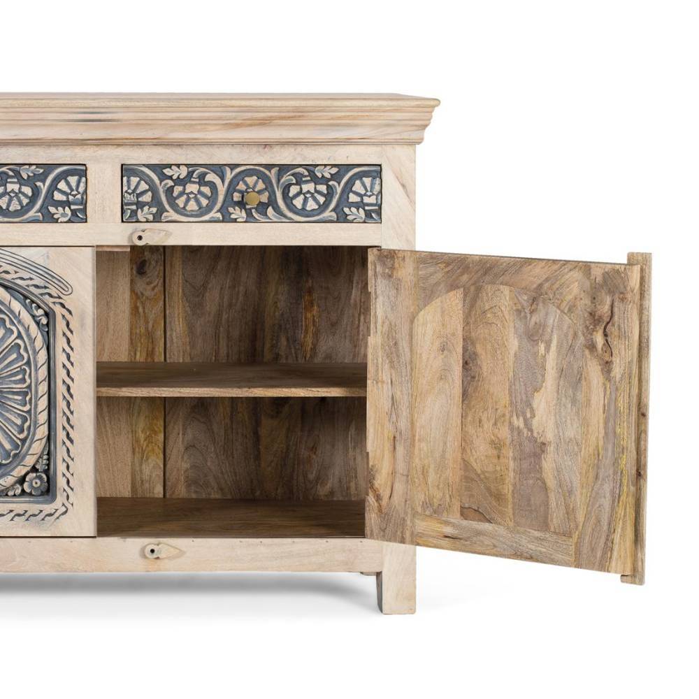Boho Türen-Kommode aus Mangoholz - Kourtneya