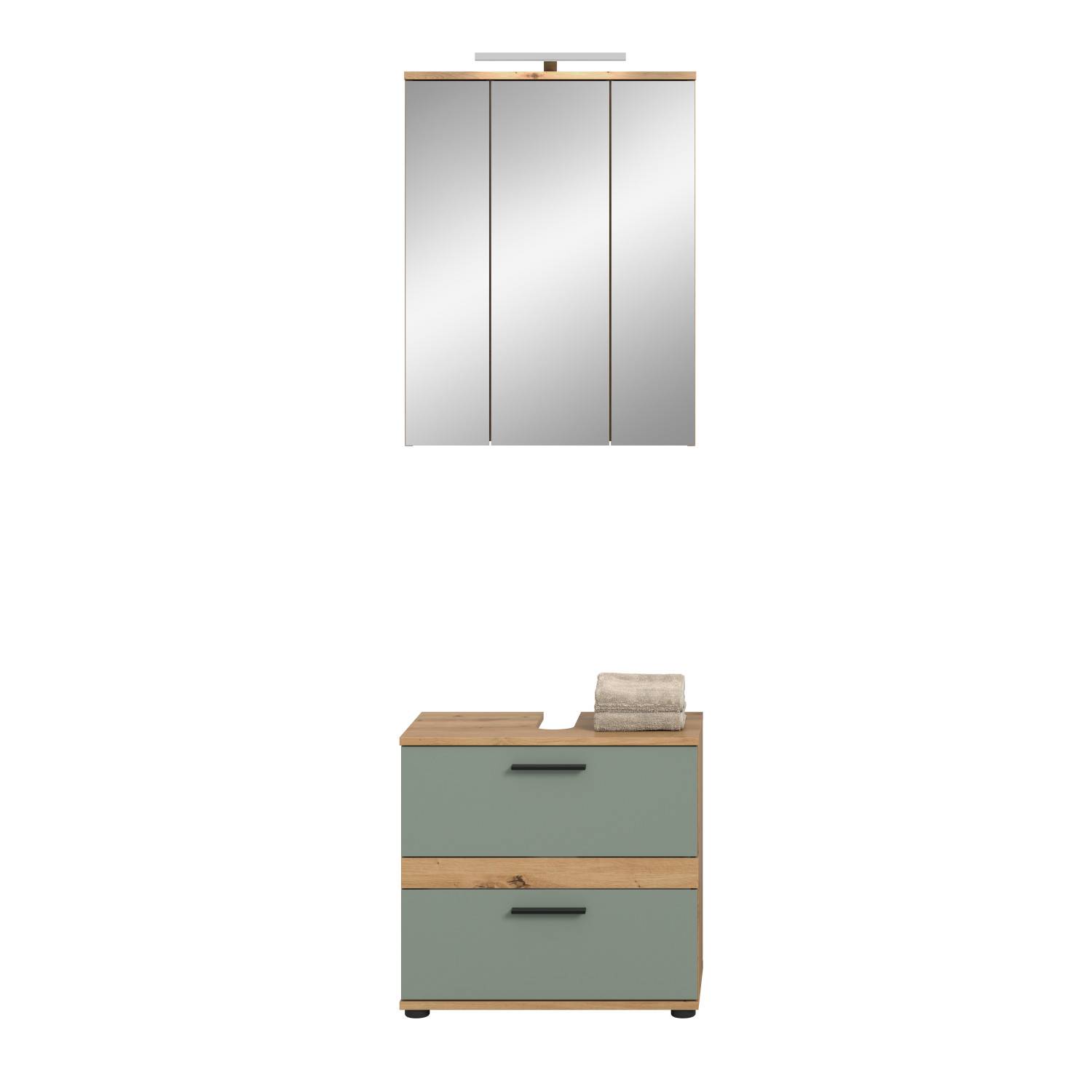 Badmöbel Set mit drei Spiegeltüren - Luzanos I (zweiteilig)