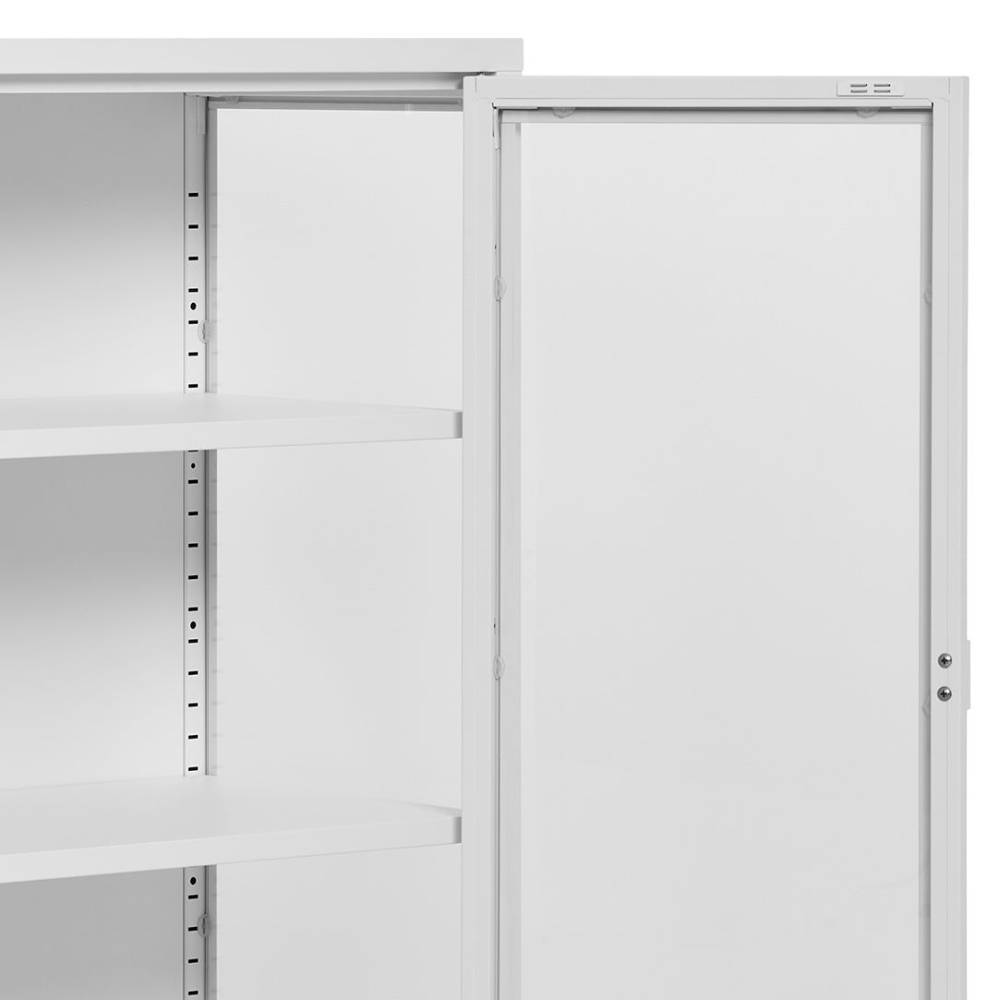 Niedrige Vitrine aus Stahl in Weiß - Sancrez