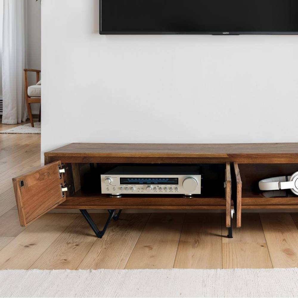 Sheesham TV Lowboard mit vier Türen - Giusi