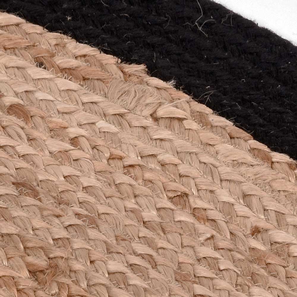 Runder Juteteppich mit Rand aus Baumwolle - Brindusa