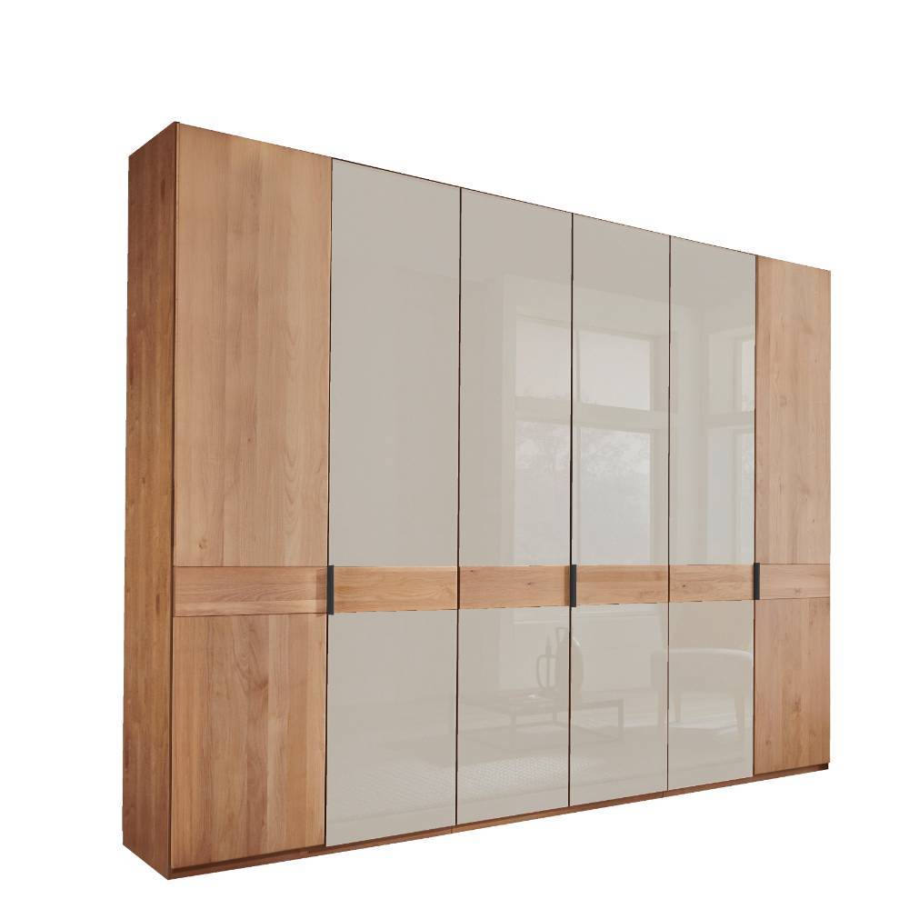 Teilmassiver Kleiderschrank in Erle Natur - Angelina