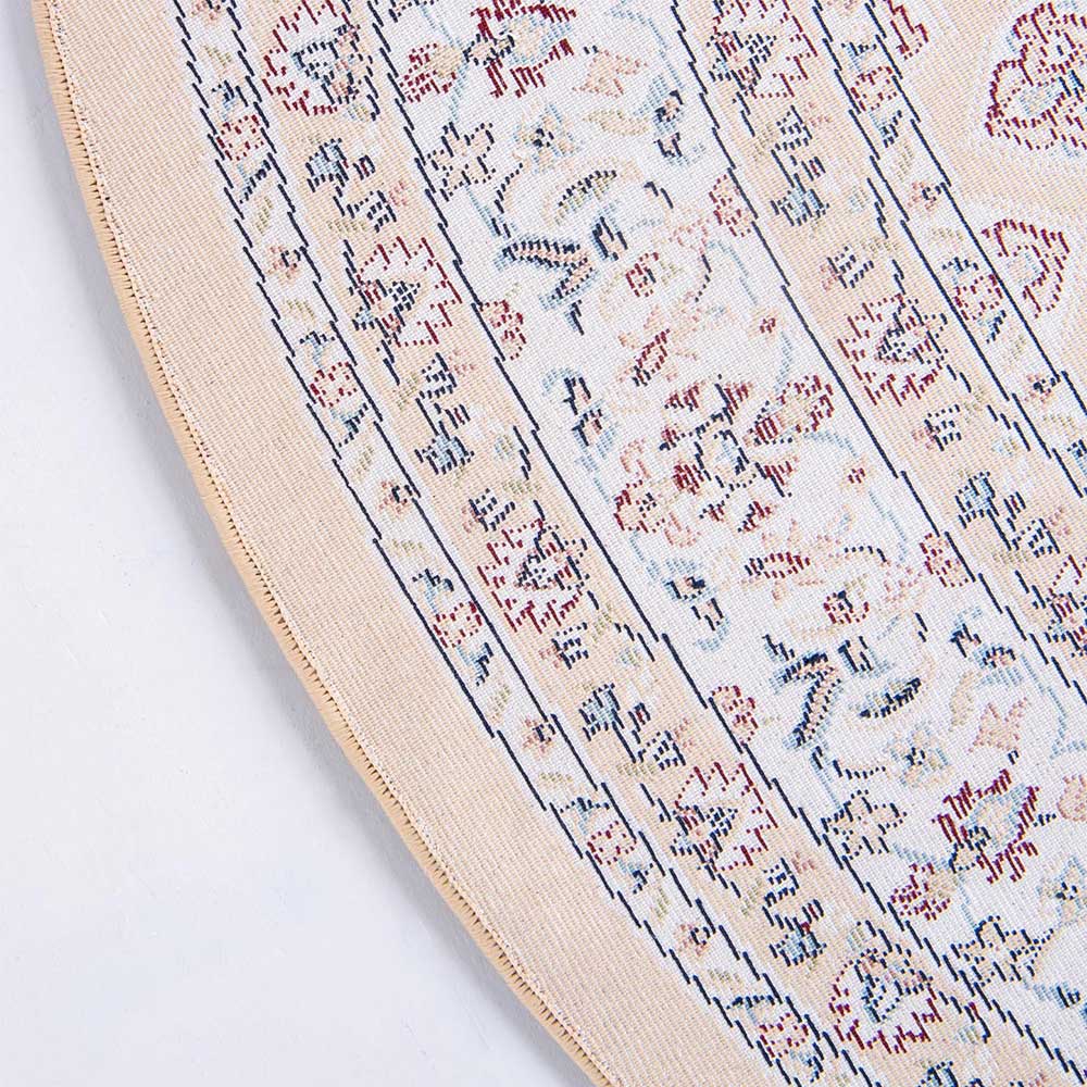 Runder Kurzflor Teppich im Orientalischen Stil - Awa