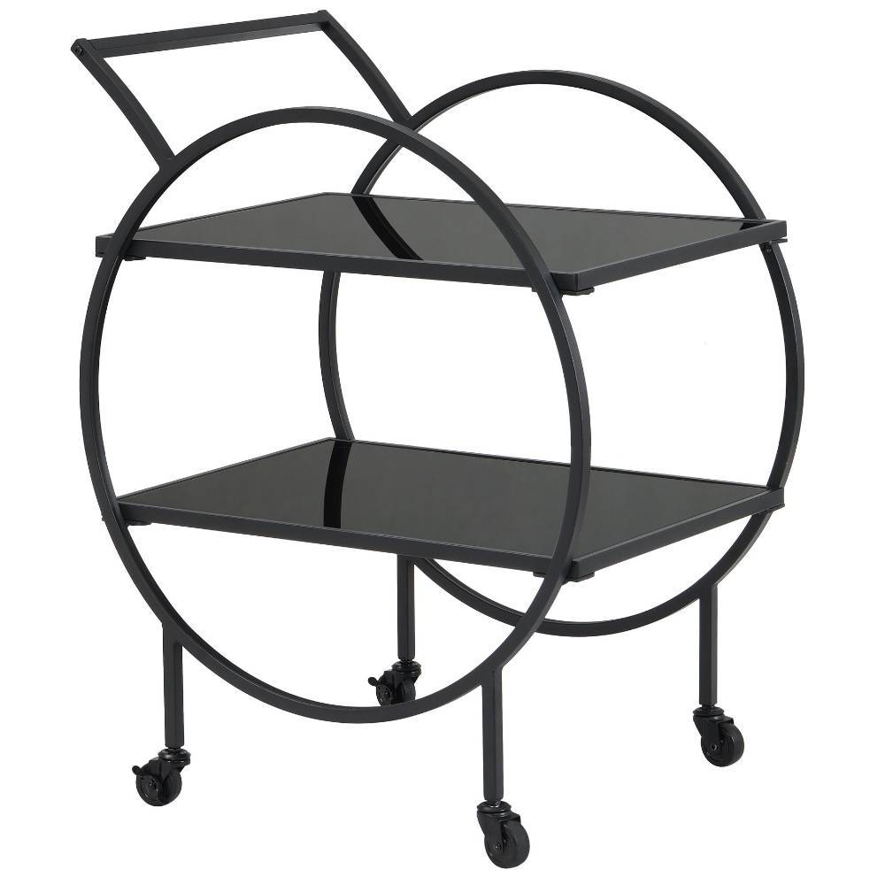 Schwarzer Design-Servierwagen aus Metall - Nucina