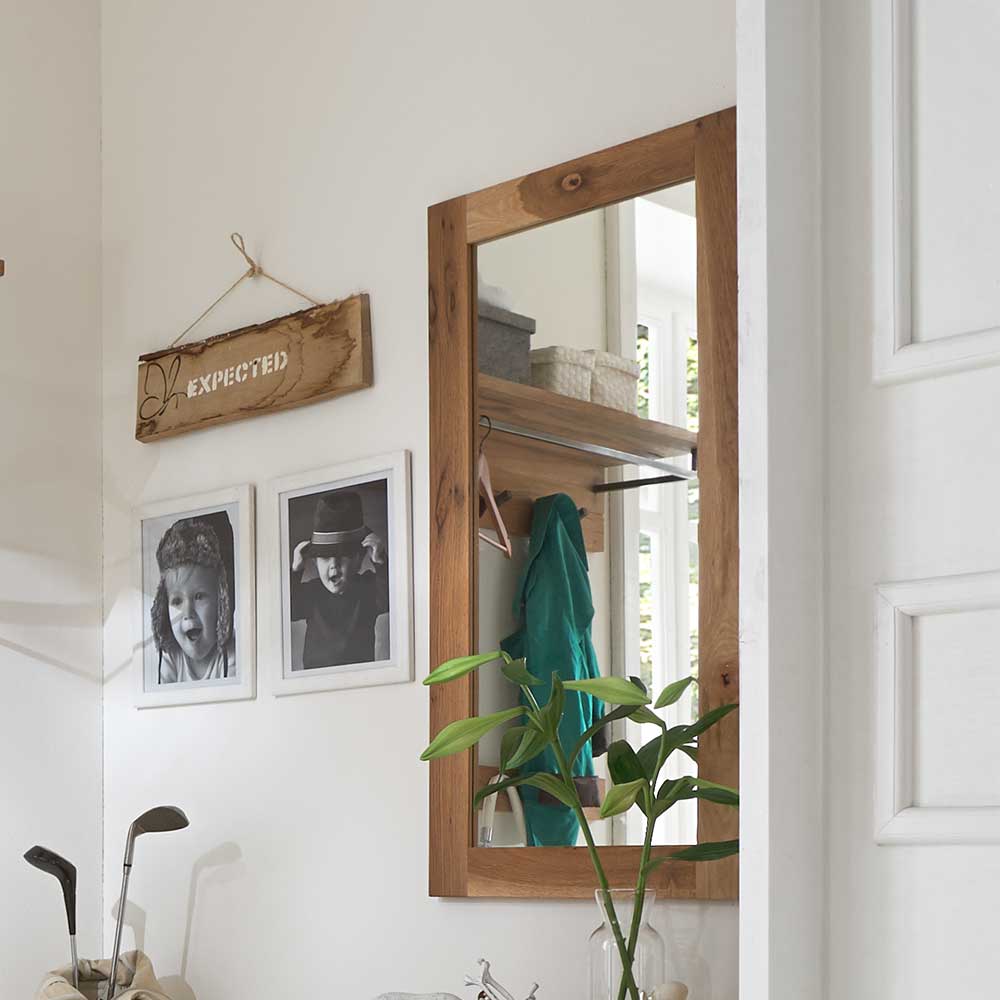 Rechteckiger Wandspiegel mit Holzrahmen - Alsbetas