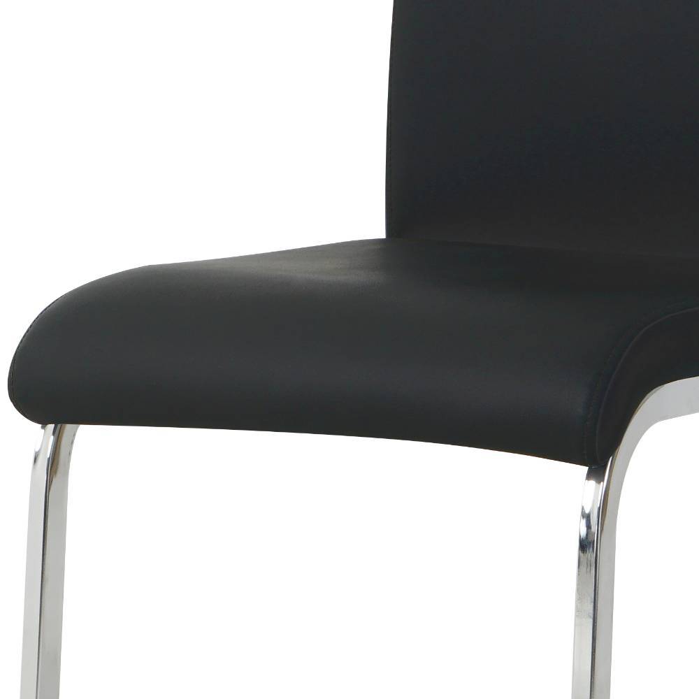 Freischwingerstuhl in Schwarz - Zistrya (2er Set)