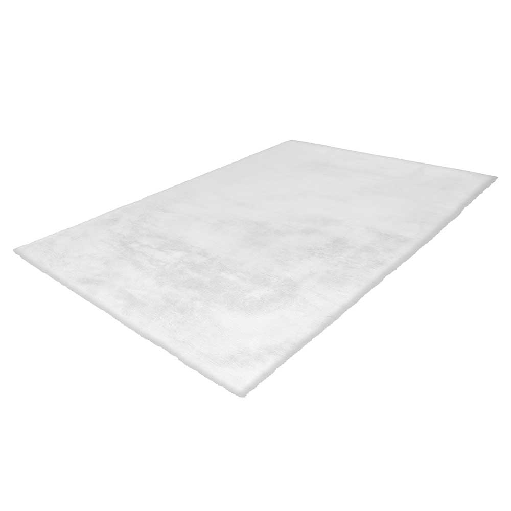 Kunstfell Teppich in Weiß - Dresinas