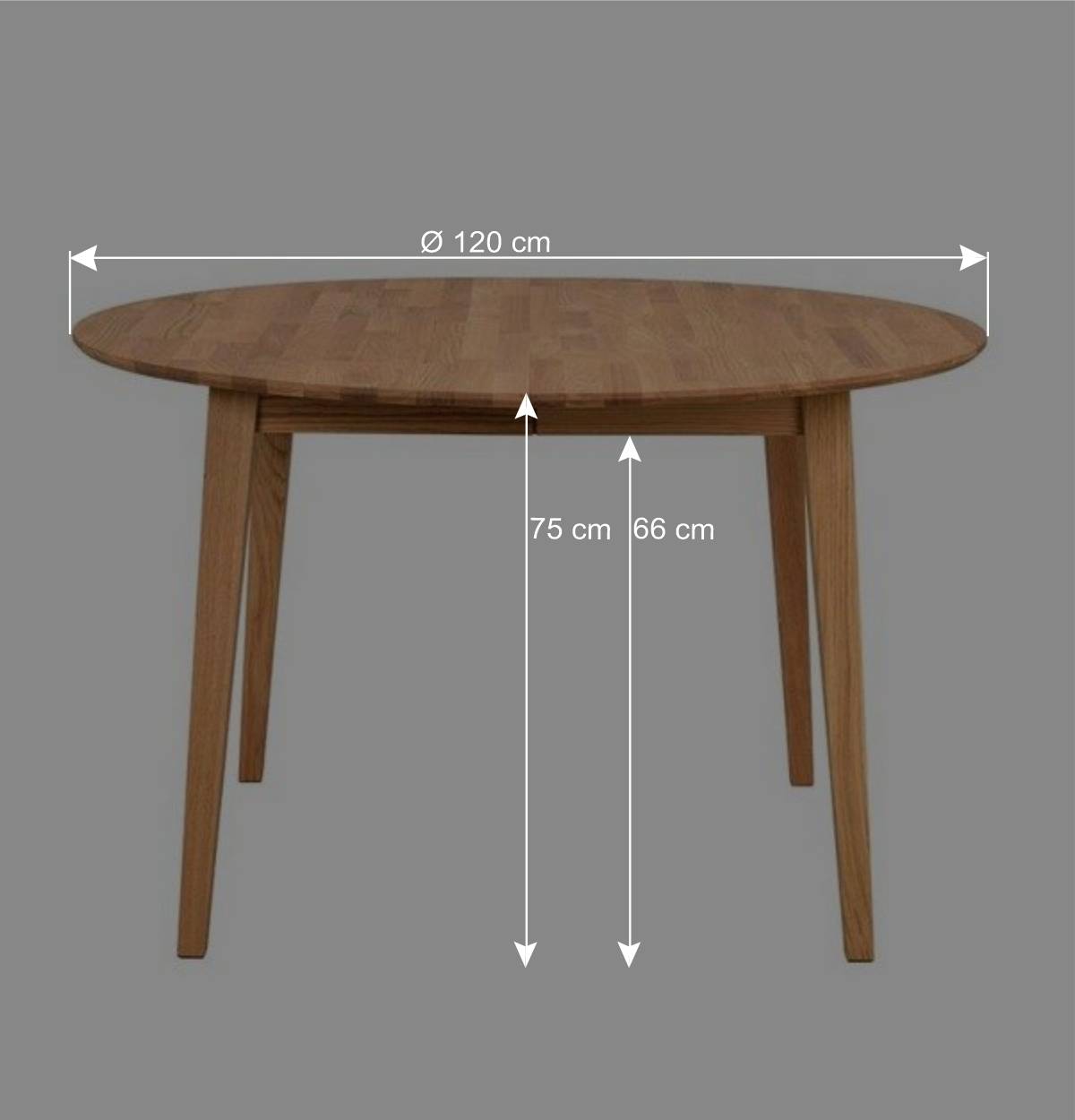 Skandi Esstisch aus Eiche Massivholz - Number