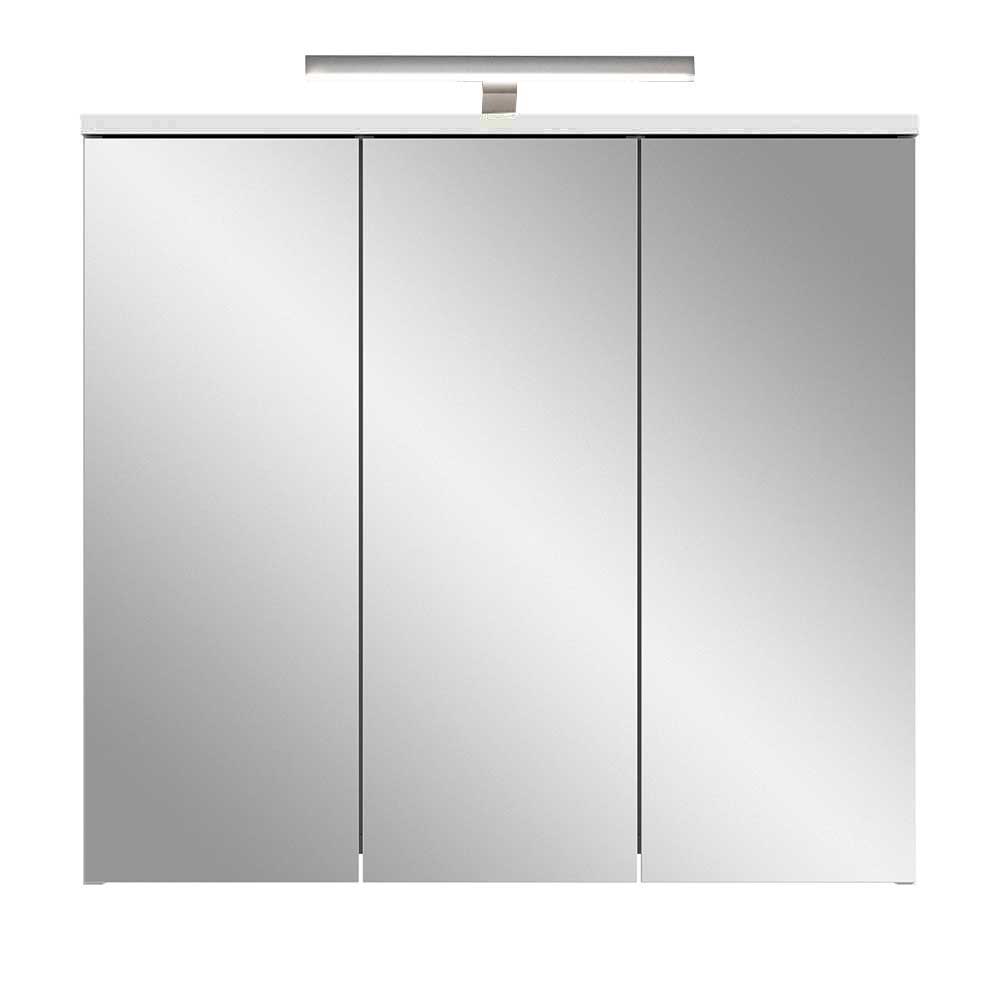 3-türiger Badezimmer-Spiegelschrank 65 cm breit - Enrar