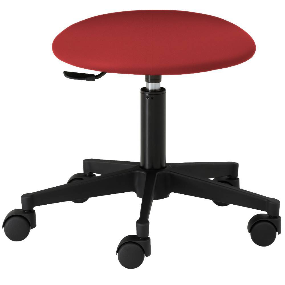 Office Drehhocker in Rot Webstoff - Agiventa