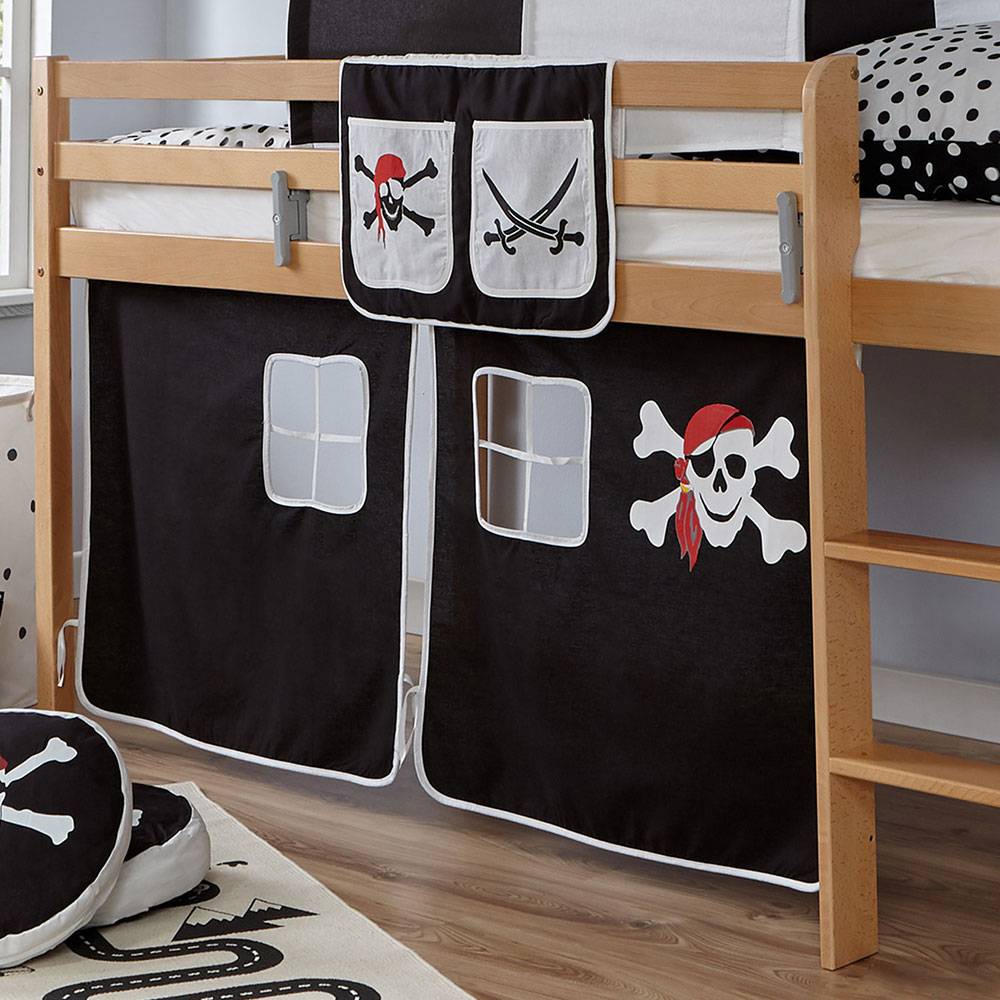 Hochbett Kinder Piratenbett in Buche - Ongo