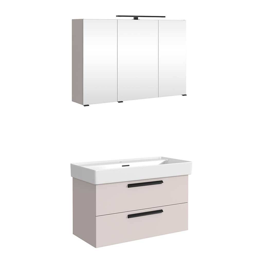 Waschtisch mit Spiegelschrank Set - Adendras (zweiteilig)