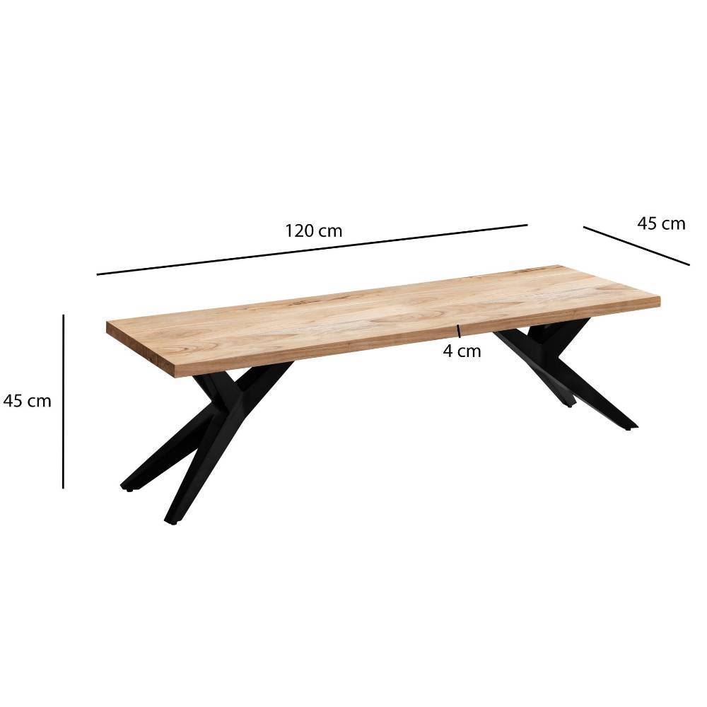Design-Esstischbank aus Akazie Massivholz - Krispan