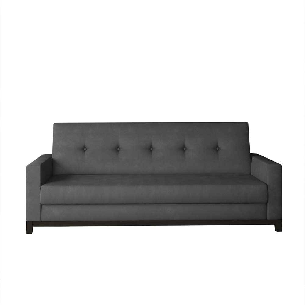 Elegantes Klappsofa in Dunkelgrau Samt - Triumph