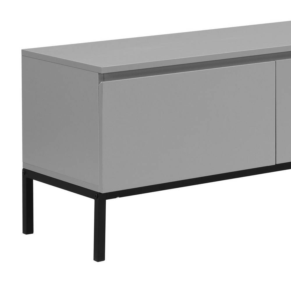 TV Lowboard in Grau und Schwarz - Vicetto