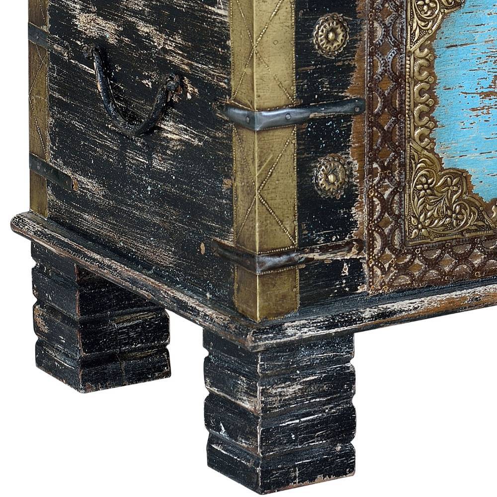 Truhe in Schwarz Blau Bronze - Branle