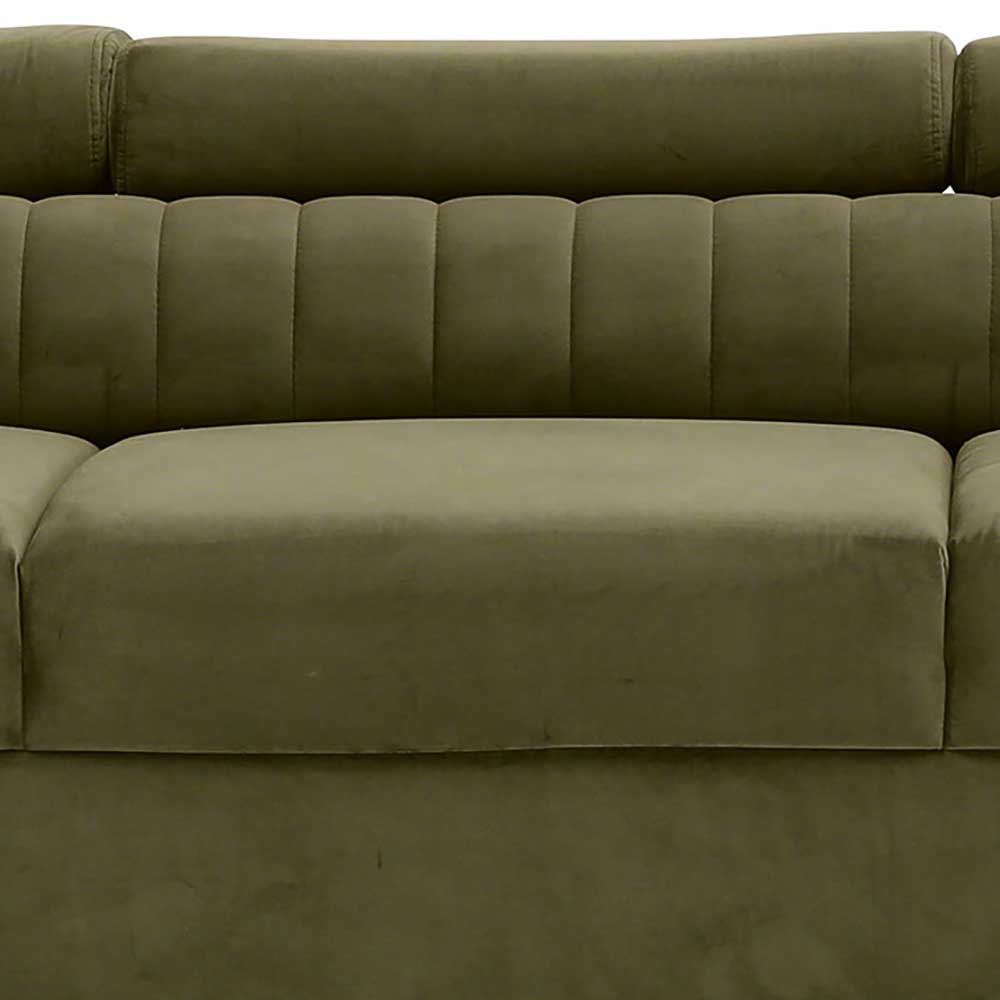 Wohnzimmersofa mit Bettfunktion in Oliv Grün - Vultaco