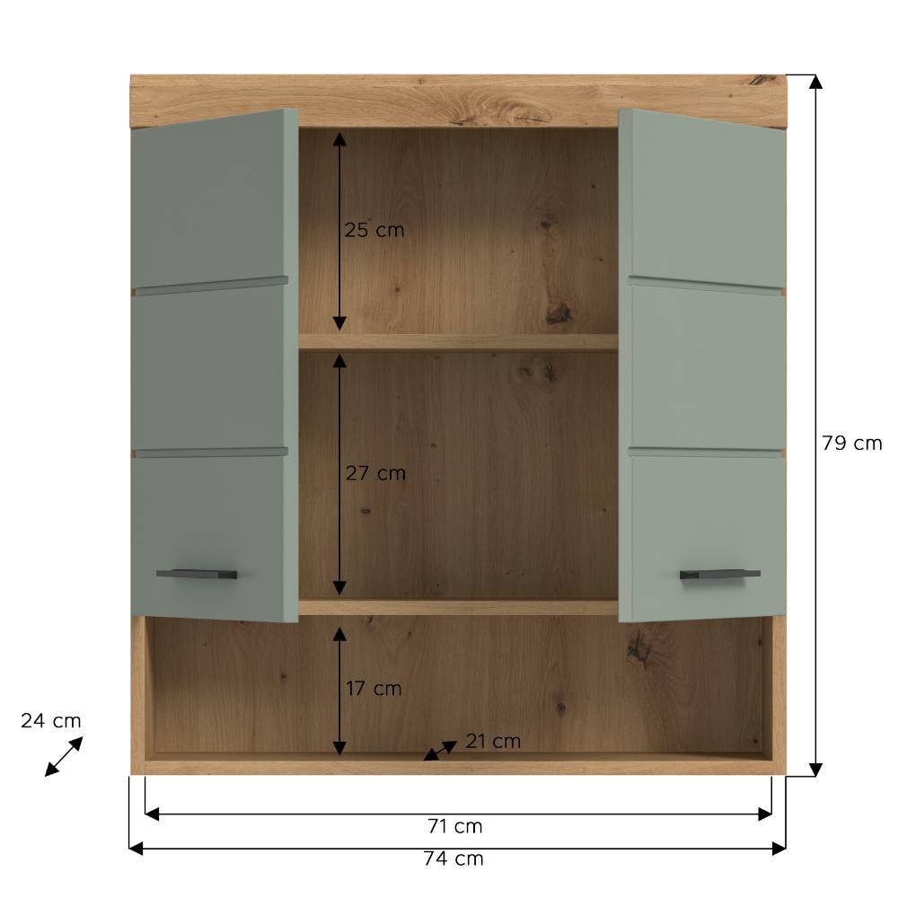 Bad-Oberschrank mit Doppeltür - Tamdato