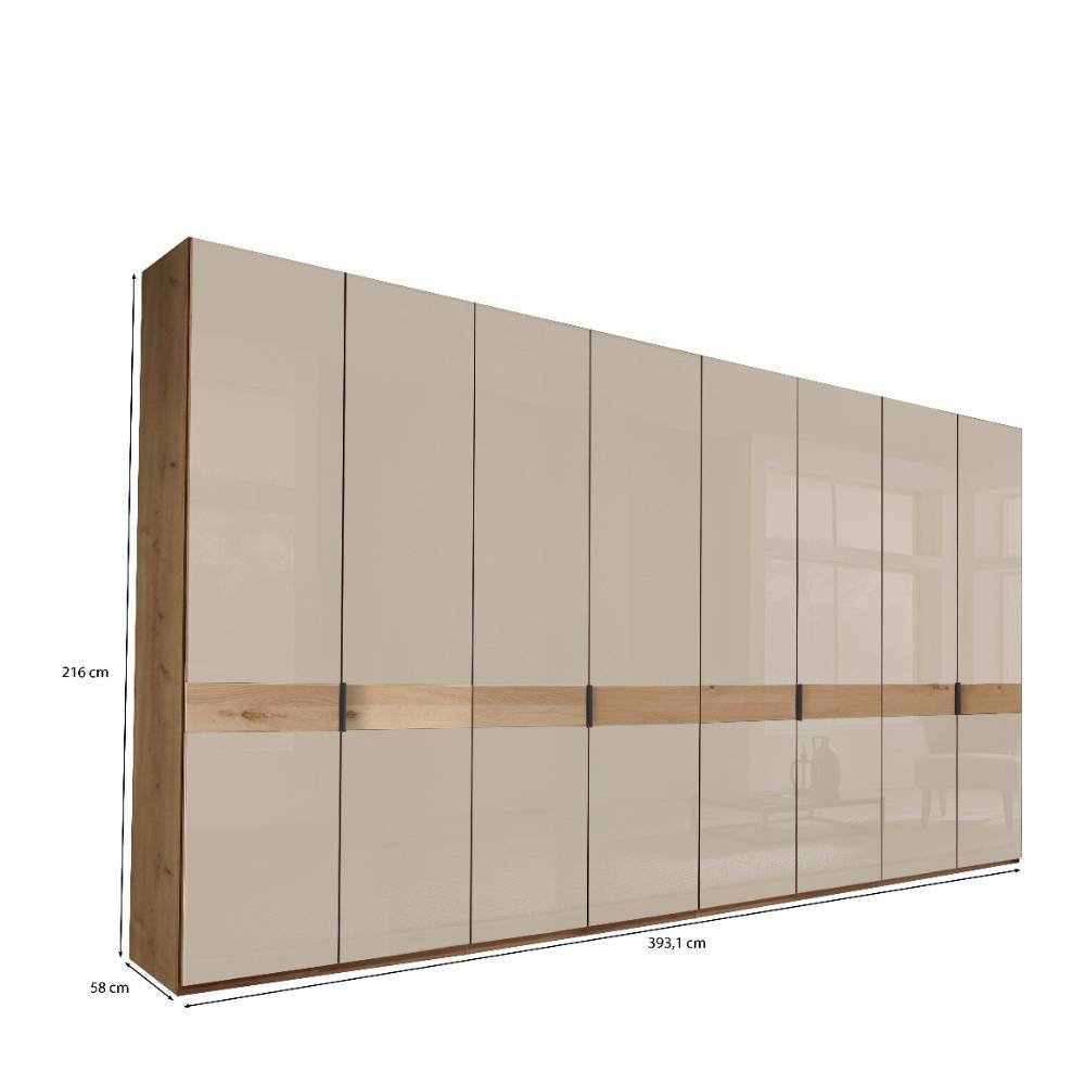 8-türiger Kleiderschrank in Champagner - Nikoba