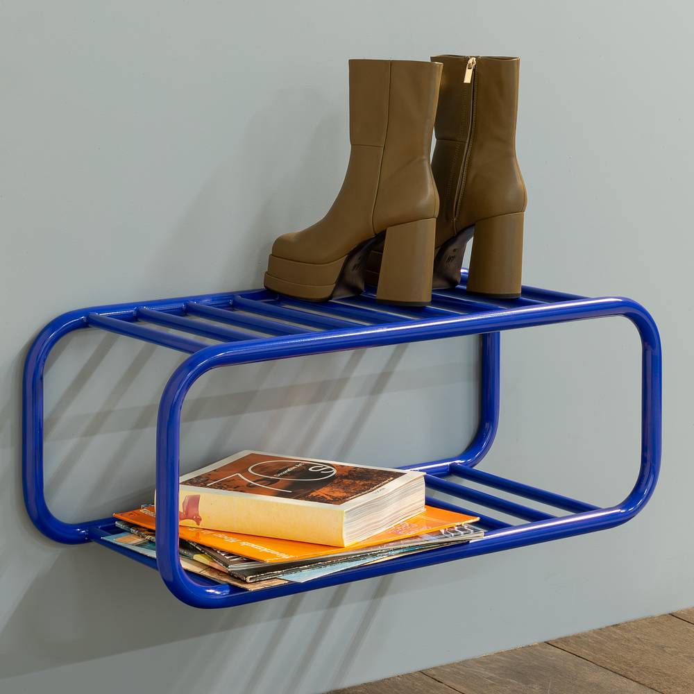Schuhregal in Blau aus Stahl - Mutez