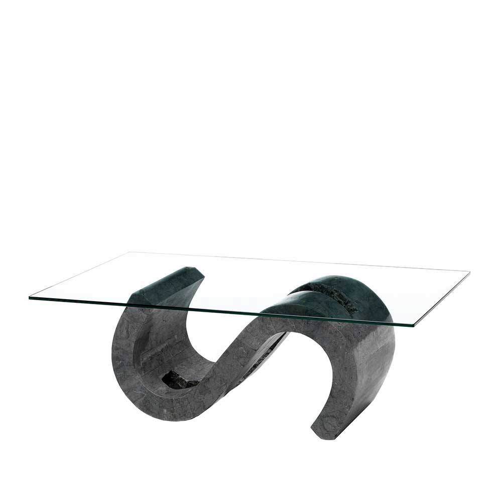 Couchtisch Varagosta aus Stein und Glas