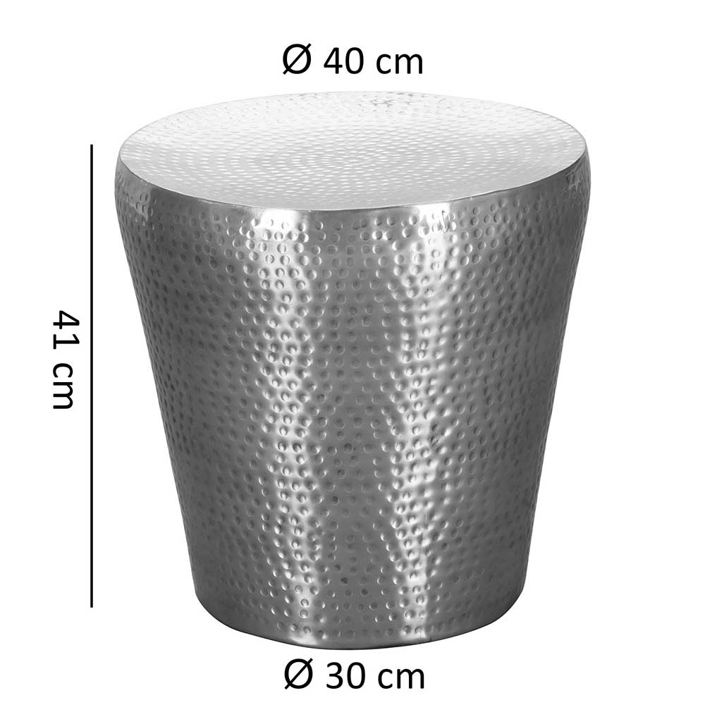 Design Metall Beistelltisch aus Aluminium - Vanimarias