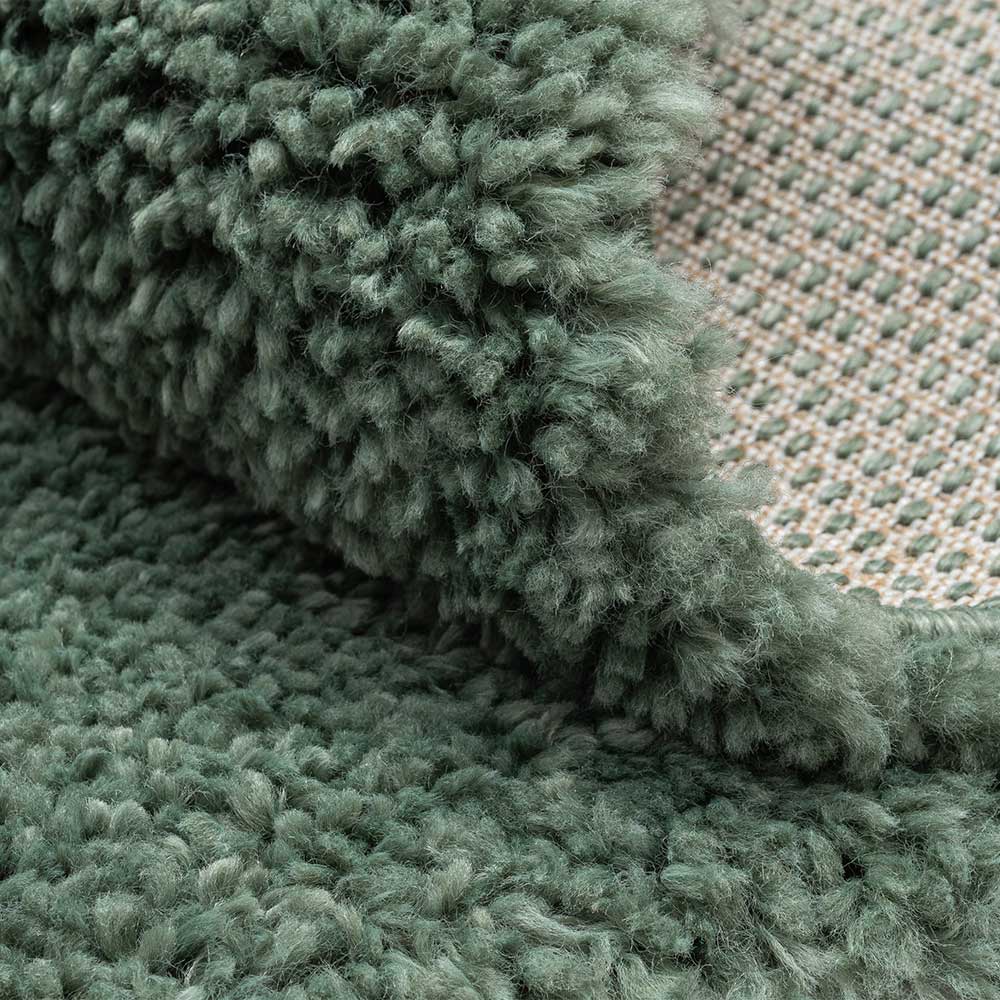 Grüner Teppich mit 4 cm Hochflor - Pereza