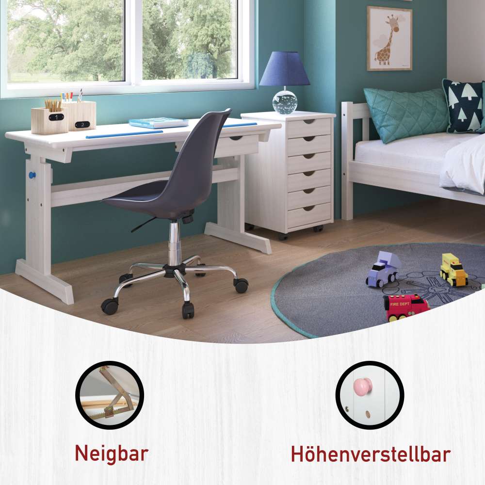 109x55 Schreibtisch für Kinder höhenverstellbar - Bulvaty