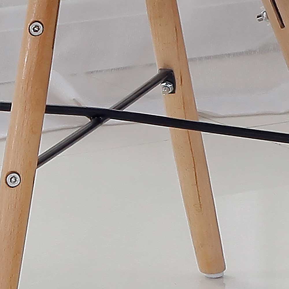Schwarzer Stuhl mit Kunststoffsitz - Lititia (Set)