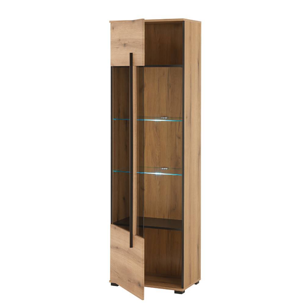 Vitrinenkombination und Wandboard Set - Brocus (vierteilig)