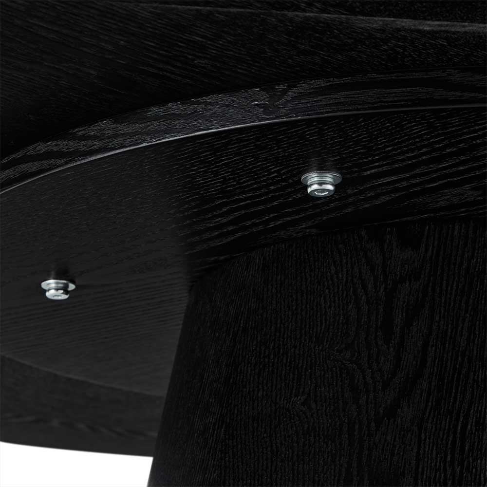 Ovaler Esszimmertisch in Schwarz Eiche - Vuschea