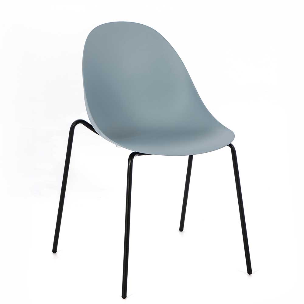 Hellblaue Stühle mit Schalensitz - Monterry (4er Set)