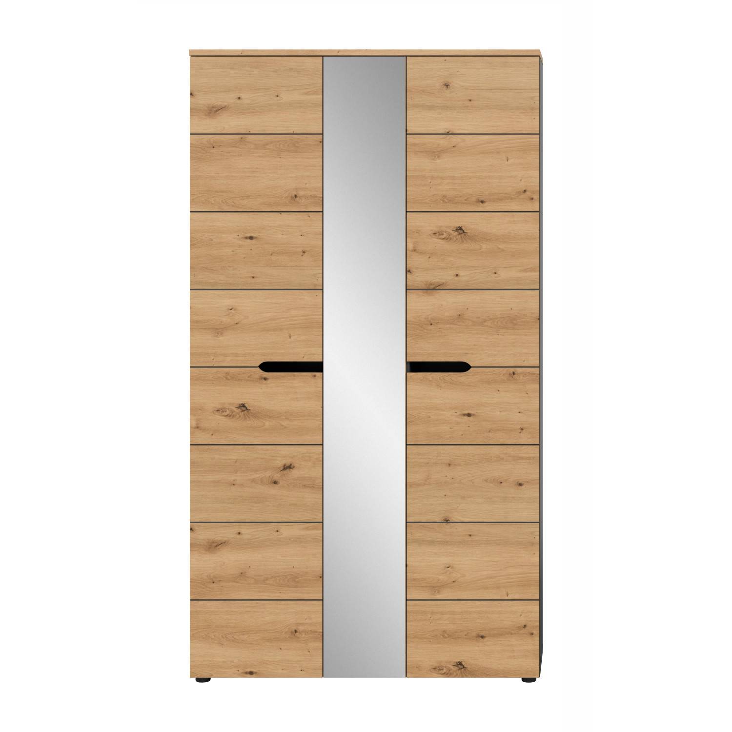 Schmaler Dielenschrank in Eiche Graphit - Irysma