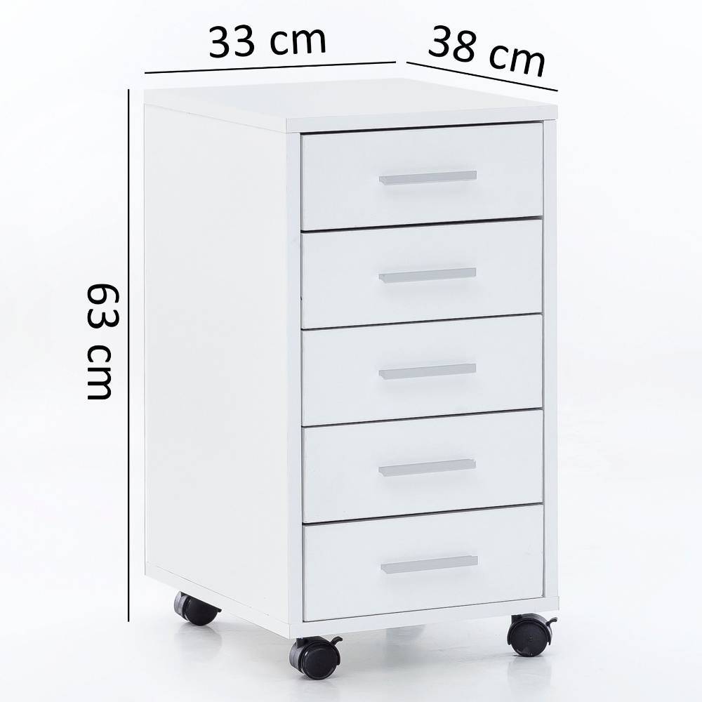 Büro Rollcontainer mit fünf Schubladen - Lightning