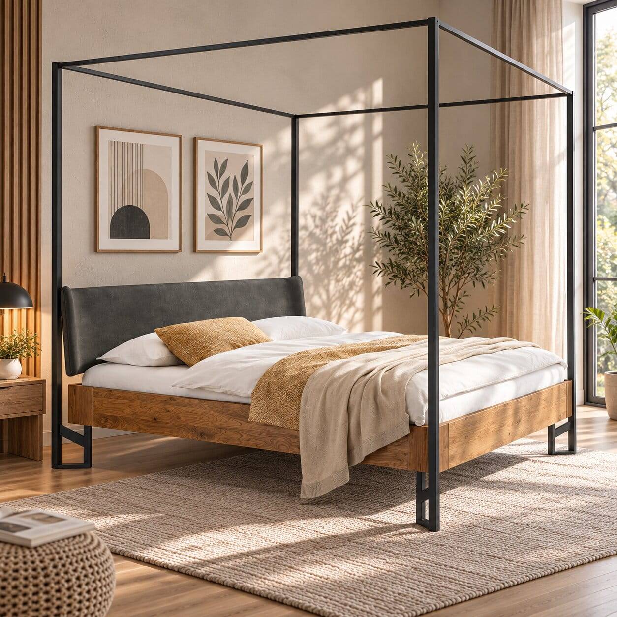 Designer Himmelbett als Doppelbett - Adea