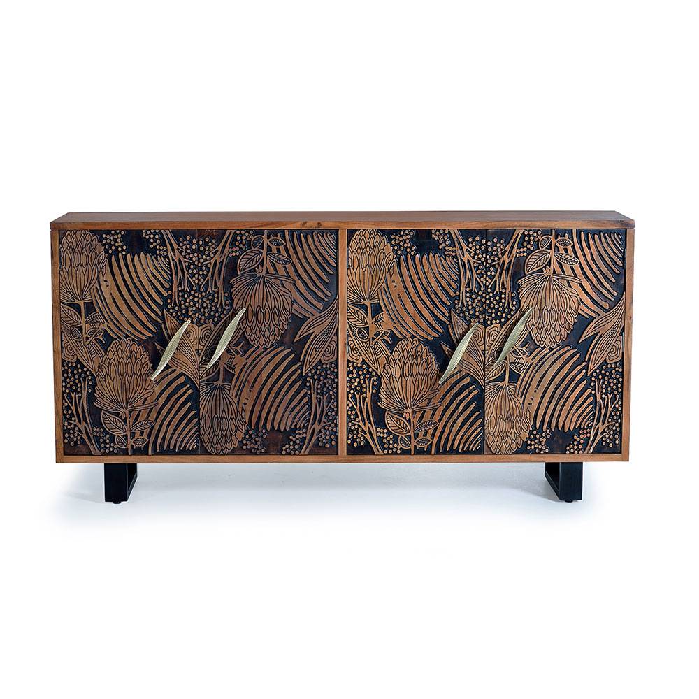 Design Sideboard mit Schnitzerei und Lack - Marcel