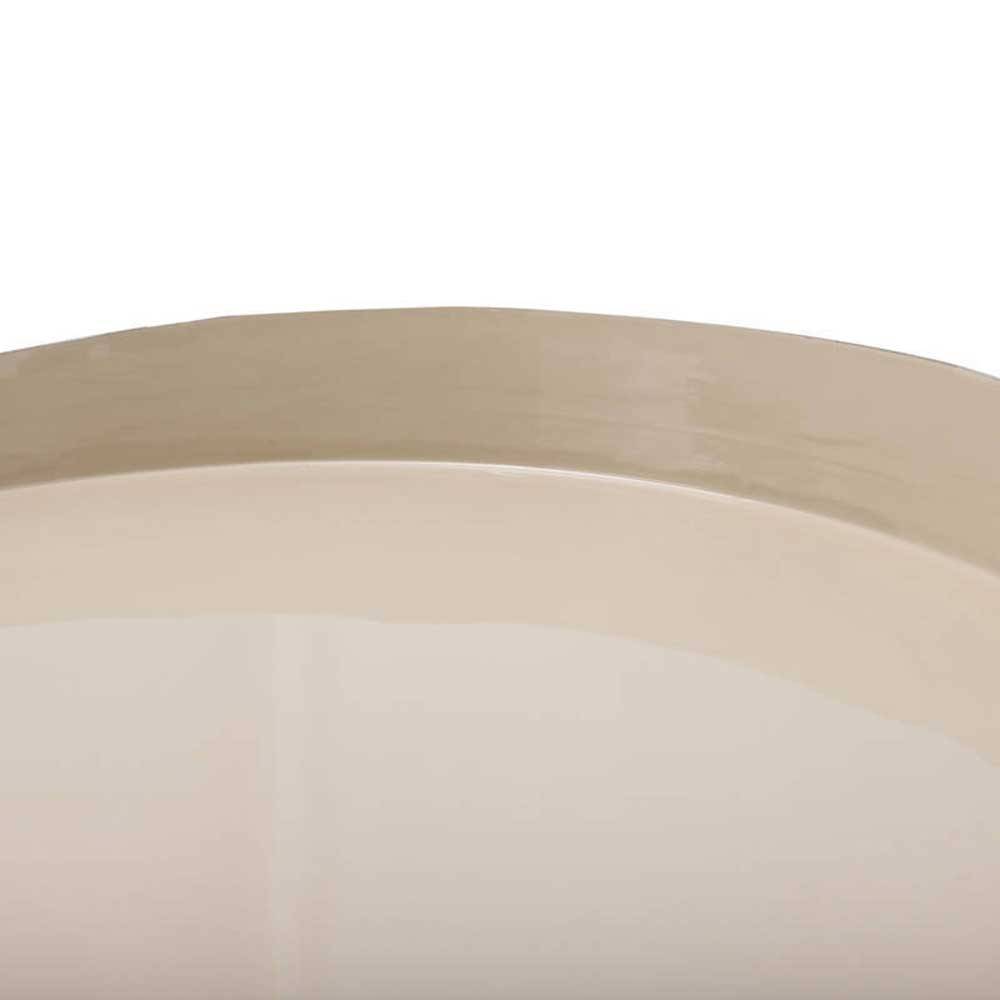 Design Beistelltisch in Cremeweiß mit Gold - Tayler
