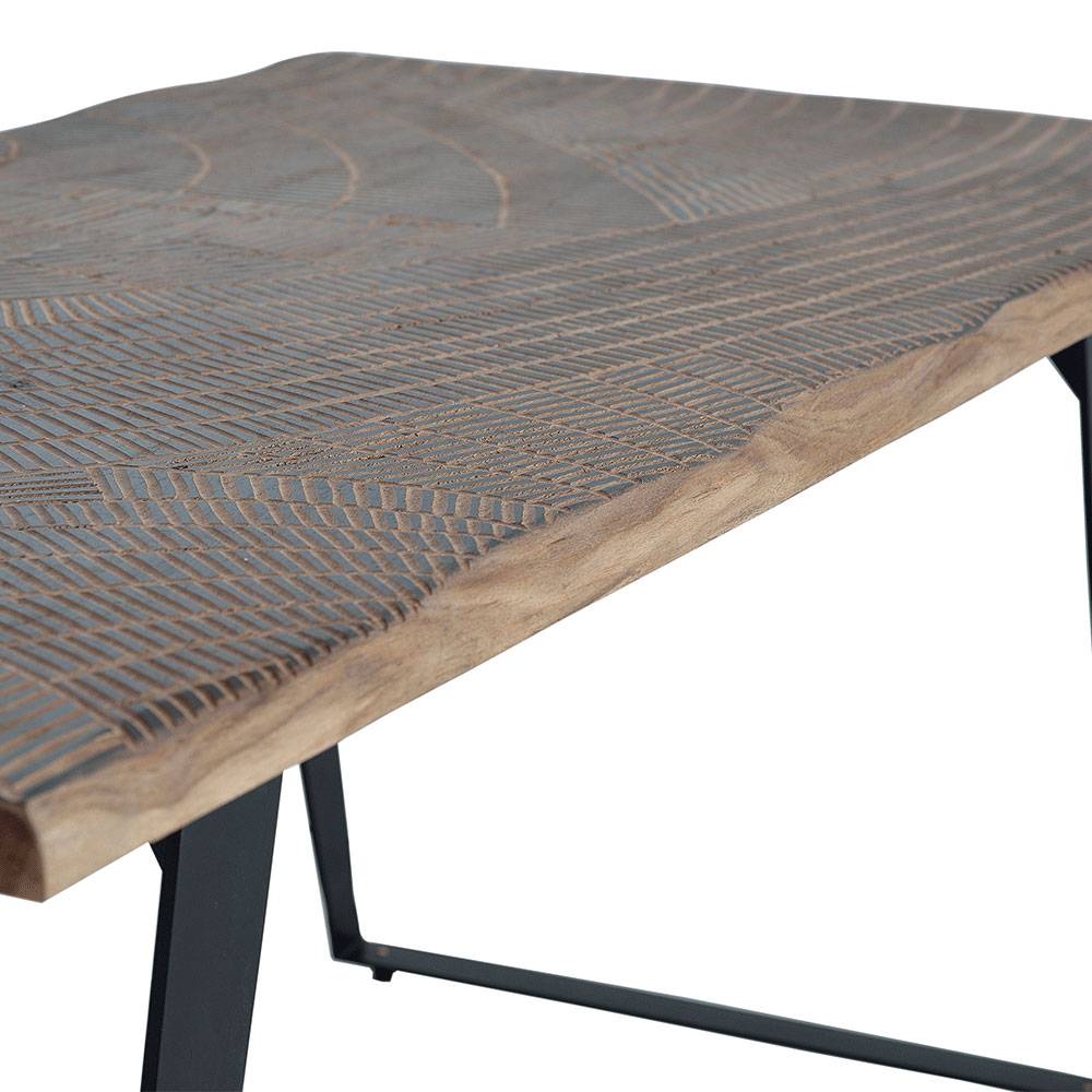Design Esszimmertisch mit Baumkante Akazie - Merlan