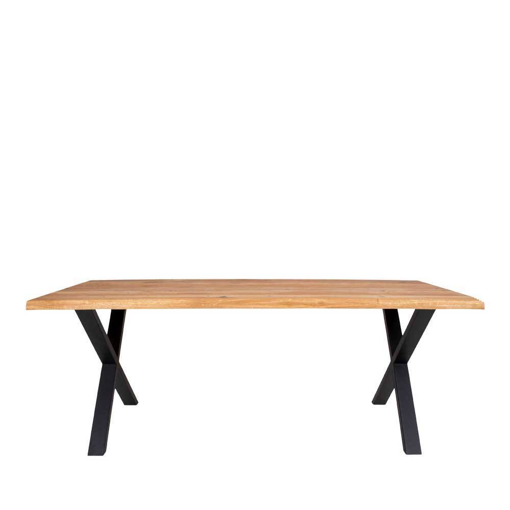 X-Fuß Tisch & Armlehnstühle - Gladiore (siebenteilig)