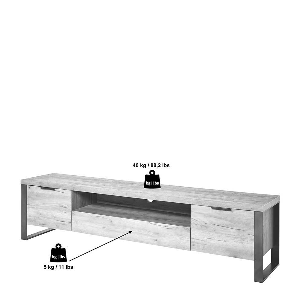 TV Lowboard in dunkler Eiche Optik - Srecla