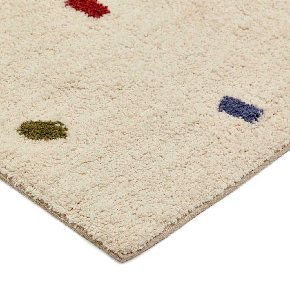 Fröhlich gestalteter Teppich aus Baumwolle - Tisanti