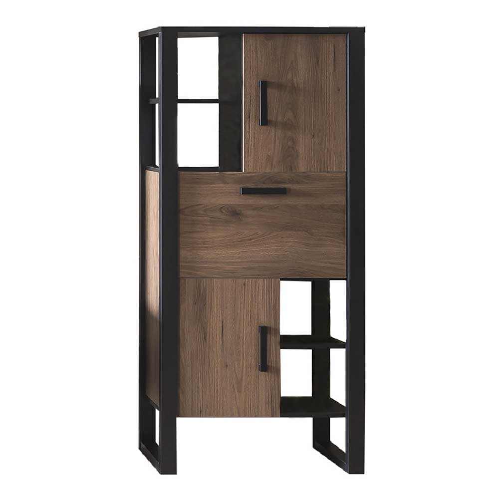 Wohnzimmer Schrank in Nussbaum Optik - Dudleys I